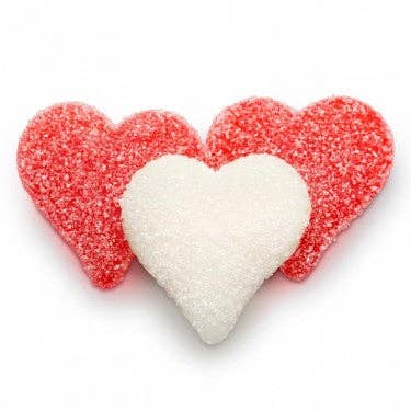 Sour Cherry & Strawberry Banana Gummi Hearts 4 oz