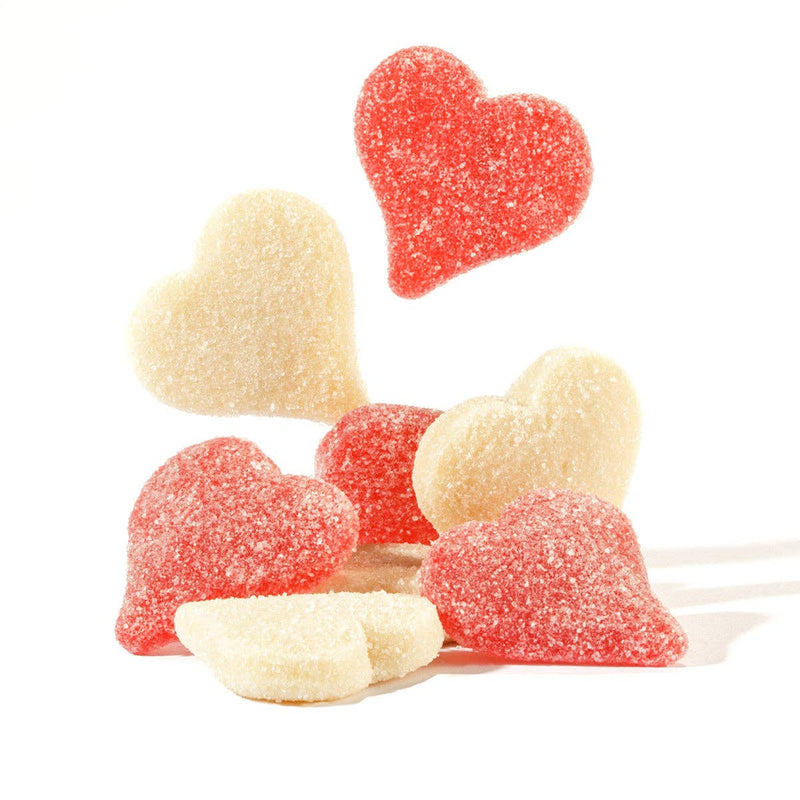 Sour Cherry & Strawberry Banana Gummi Hearts 4 oz