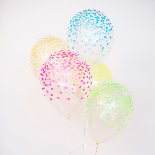 Helium-filled 11" Confetti Dot - GREEN