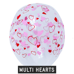 Helium-filled 11" Multi Hearts