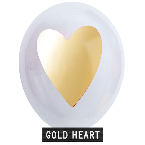 Helium-filled 11" Gold Heart