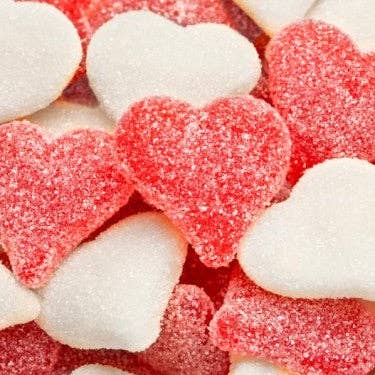 Sour Cherry & Strawberry Banana Gummi Hearts 4 oz